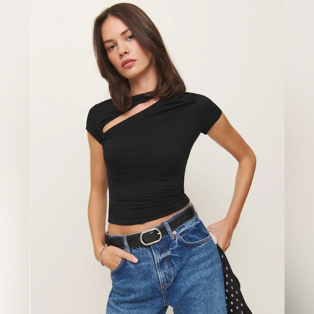 NWOT Reformation Else Knit Top Black size XS
